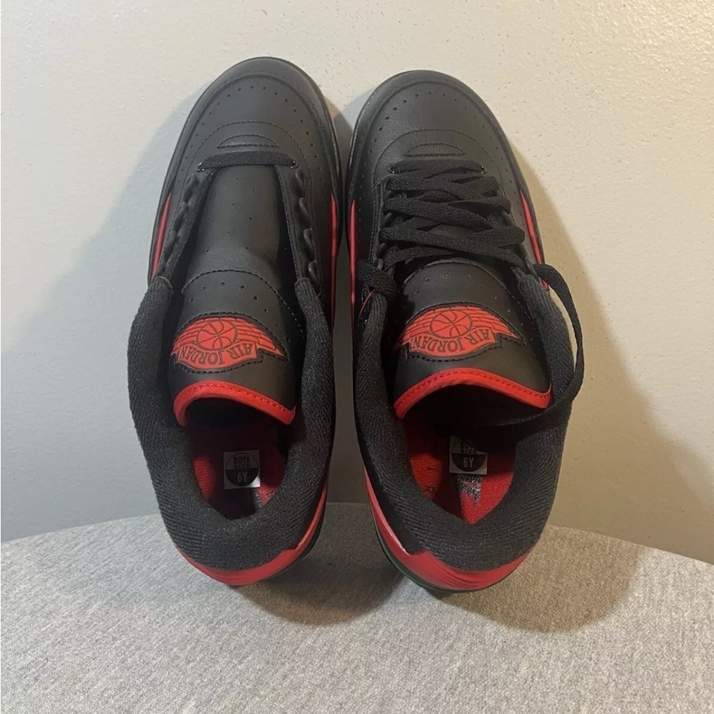 Nike Air Jordan 2 Low Bred Black Sneakers Size 6Y / Women 7.5 BNIB FJ6869-006 - Picture 8 of 10